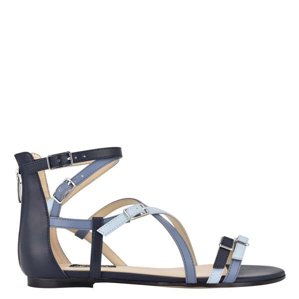 Nine West Lorna Casual Multicolor Flat Sandals | South Africa 24G70-3A08